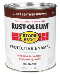 Rust-Oleum Oil Based Protective Enamel Leather Brown Gloss 1 qt. 