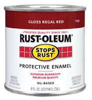 Rust-Oleum  Oil Based  Protective Enamel  Regal Red  Gloss  1/2 pt. 