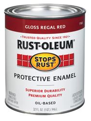 Rust-Oleum  Gloss  Oil-based Protective Enamel Paint  Regal Red  1 qt. 