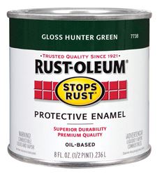 Rust-Oleum  Oil Based  Protective Enamel  Hunter Green  Gloss  1/2 pt. 