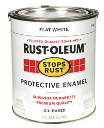 Rust-Oleum Oil Based Protective Enamel White Flat 1 qt. 