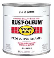Rust-Oleum  Oil Based  Protective Enamel  White  Gloss  1/2 pt. 
