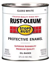 Rust-Oleum  Oil Based  Protective Enamel  White  Gloss  1 qt. 