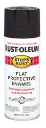 Rust-Oleum  Stops Rust  Black  Flat  Protective Enamel Spray  12 oz. 