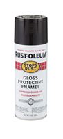 Rust-Oleum  Stops Rust  Black  Gloss  Protective Enamel Spray  12 oz. 