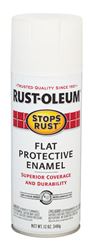 Rust-Oleum  Stops Rust  White  Flat  Protective Enamel Spray  12 oz. 
