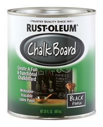 Rust-Oleum Interior Latex Chalkboard Paint Black Flat 1 qt. 