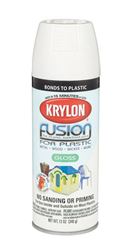Krylon  Dover White  Gloss  Fusion Spray Paint  12 oz. 