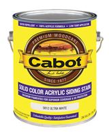 Cabot  Solid Color  Acrylic  Siding Stain  Ultra White  1 gal. 