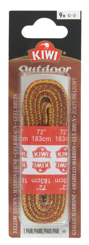 Kiwi  72 in. Yellow &  Brown  Outdoor Boot Lace