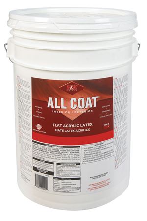 H&K Company  All Coat  Interior/Exterior  Acrylic Latex  Paint  Basic White  Flat  5 gal.