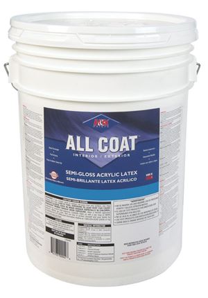 H&K Company  All Coat  Interior/Exterior  Acrylic Latex  Paint  Basic White  Semi-Gloss  5 gal.
