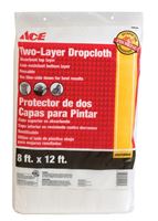 ACE  Light Weight  Plastic  Two-Layer Drop Cloth  12 ft. L x 8 ft. W 