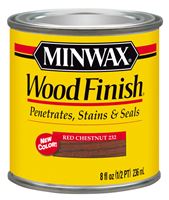 Minwax  Wood Finish  Transparent  Oil Based  Wood Stain  Red Chestnut  1/2 pt. 