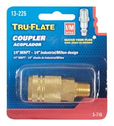 Tru-Flate  Quick Change Coupler  Brass  1/4 in. MNPT 