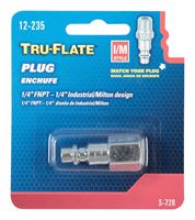 Tru-Flate  Air Plug  Steel  1/4 in. FNPT 