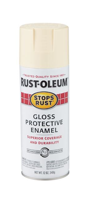 Rust-Oleum  Stops Rust  Antique White  Gloss  Protective Enamel Spray  12 oz.
