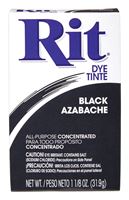 Rit 1-1/8 oz. Black For Fabrics as well as wood, Wicker, Paper and Plastic Powder Dye 