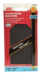 Ace  Drywall  Silicon Carbide  Sanding Block Refill  5 in. L 80/100/120/150 Grit Assorted  8 pk 