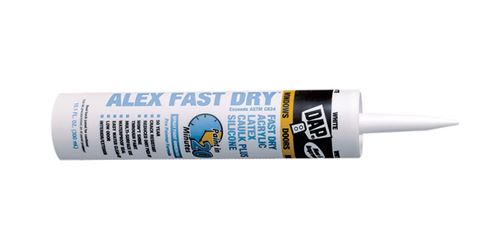 DAP Alex Fast Dry  Latex  Caulk  White  10.1 oz. 