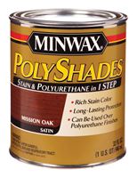 Minwax  PolyShades  Transparent  Polyurethane  Polyurethane Stain  Mission Oak  1 qt. 