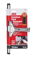 Ace  12 in. W Window Squeegee  Stainless Steel 