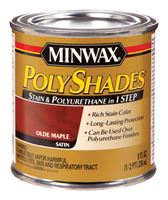 Minwax  PolyShades  Transparent  Polyurethane  Polyurethane Stain  Olde Maple  1/2 pt. 