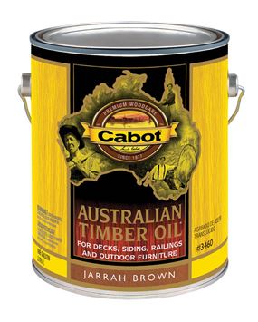 Cabot Transparent Jarrah Brown Oil-Based Penetrating Oil Australian Timber Oil 1 gal.