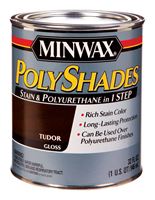 Minwax  PolyShades  Transparent  Polyurethane  Polyurethane Stain  Tudor  1 qt. 