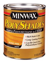 Minwax  PolyShades  Transparent  Polyurethane  Polyurethane Stain  Honey Pine  1 qt. 
