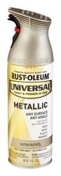 Rust-Oleum Universal Paint & Primer in One Satin Nickel Metallic Metallic Spray 11 oz. 