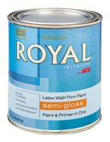 Ace  Royal  Interior  Acrylic Latex  Wall & Trim Paint  Semi-Gloss  1 qt. Mid-Tone High-Hiding Base 
