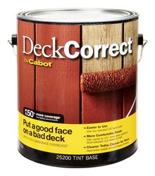 Cabot  Deck Correct  Solid Color  Latex  Deck Stain  Tint Base  Tintable 1 gal. 
