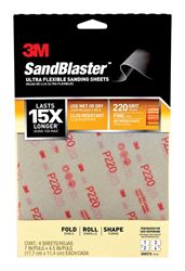 3M  Sandblaster  Aluminum Oxide  Sandpaper  7 in. L 220 Grit Fine  4 pk 
