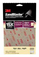 3M  Sandblaster  Aluminum Oxide  Sandpaper  7 in. L 150 Grit Medium  4 pk 