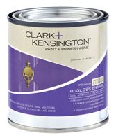 Clark+Kensington  Hi-Gloss  Interior/Exterior Acrylic Latex Enamel Paint  400g/L  Black  1/2 pt. 