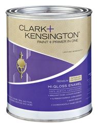 Clark+Kensington  Hi-Gloss  Interior/Exterior Acrylic Latex Enamel Paint  Low VOC  Clean Red  1 qt. 