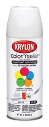 Krylon  ColorMaster  White  Flat  Spray Paint  12 oz. 