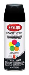 Krylon  ColorMaster  Black  Gloss  Spray Paint  12 oz. 