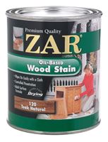 ZAR  Semi-Transparent  Oil-Based  Wood Stain  Teak Natural  Tintable 1 qt. 