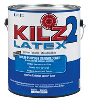 Kilz 2 Latex  Water-Based  Interior and Exterior  Primer and Sealer  1 gal. White  Mildew-Resistant 
