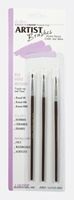 Linzer No. 000, No. 00 and No. 0 W Assorted Red Sable Artist Paint Brush Set 