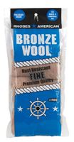 Rhodes American  Bronze Wool  5-1/4 in. W x 10.11 in. L Fine  0 Grade Steel Wool 