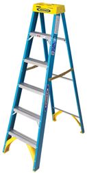 Werner  6 ft. Fiberglass  Step Ladder  250 lb. Type I 