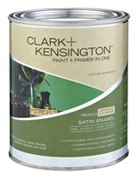 Clark+Kensington  Interior/Exterior  Acrylic Latex  Paint and Primer  Yellow  Satin  1 qt. 