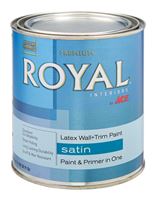 Ace  Royal  Interior  Acrylic Latex  Wall & Trim Paint  Ultra White  Satin  1 qt. 