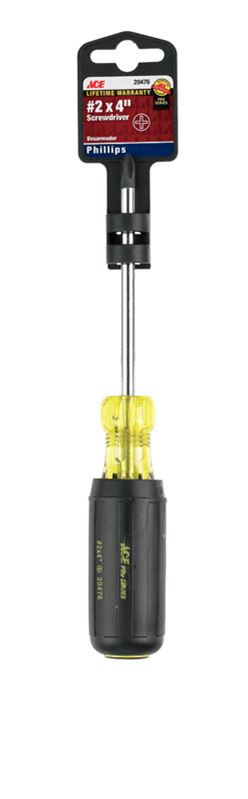 Ace  No. 2  Phillips  Screwdriver  4 in. L