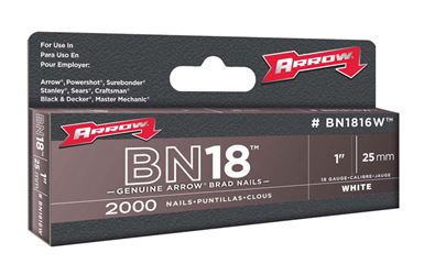 Arrow  BN18  1 in. L 18 Ga. Galvanized  Trim  Brad Nails  2,000 pk 
