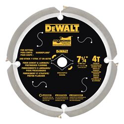 DeWalt  7-1/4 in. Dia. 4 teeth Diamond  Fiber Cement Blades  For Hardie Plank 