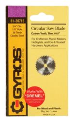 Gyros  3/4 in. in. Dia. 36 teeth Steel  Circular Saw Blade  For Wood and Plastic 